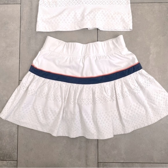 L'ETOILE sport tennis workout retro lace mini pleated skirt XS - Picture 2 of 6